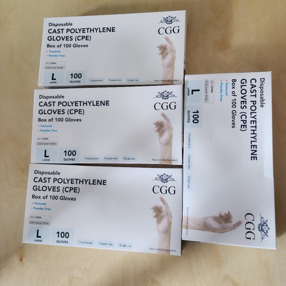 Intco Disposable Cast Polyethylene Gloves ,Cases of 400 Gloves large - Picture 2 of 4